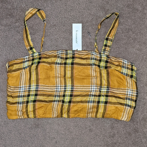 NWT Francesca's Dione Cropped Plaid Tank Top - Picture 5 of 5